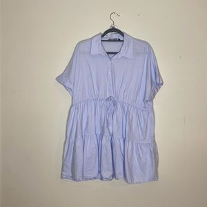 13. Zara powder blue Baby doll Tiered Dress